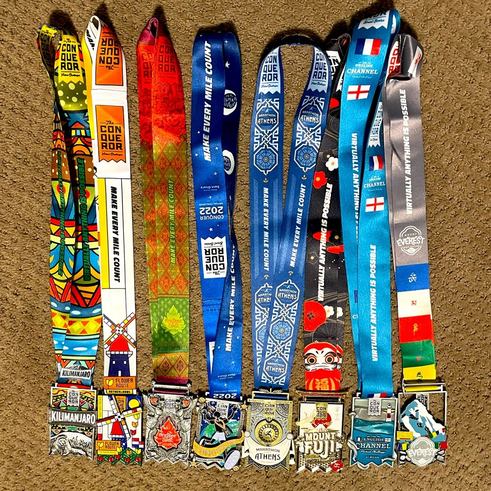 The Conqueror Virtual Challenge - 8 Medals